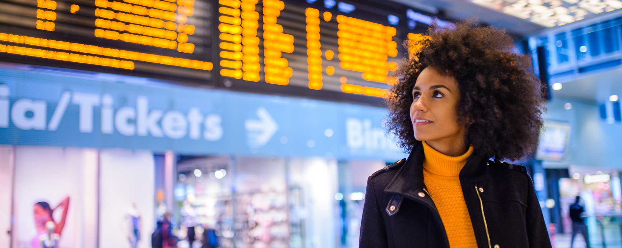 Woman traveling internationally
