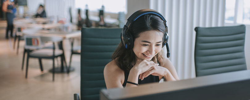 Professional on video conference